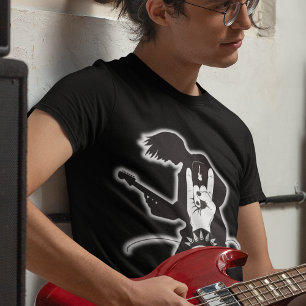 Camiseta Rock & Roll Electric Guitar Head Banger