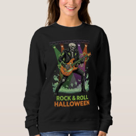 Camiseta Rock & Roll Halloween Esqueleto