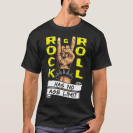 Camiseta "Rock & Roll Não Tem Limite De Idade"