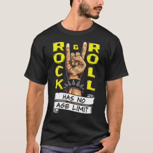 Camiseta "Rock & Roll Não Tem Limite De Idade"