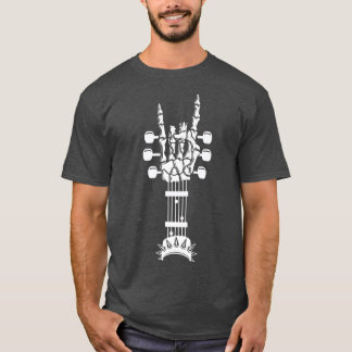 Camiseta Rock & Roll Skeleton Música de Violão