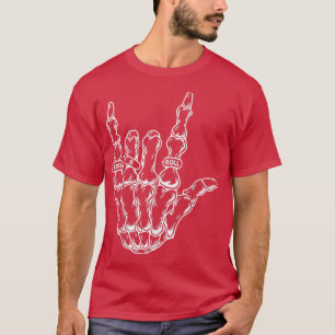 Camiseta Rock & Roll Skeleton Musical Lover Rockstar T