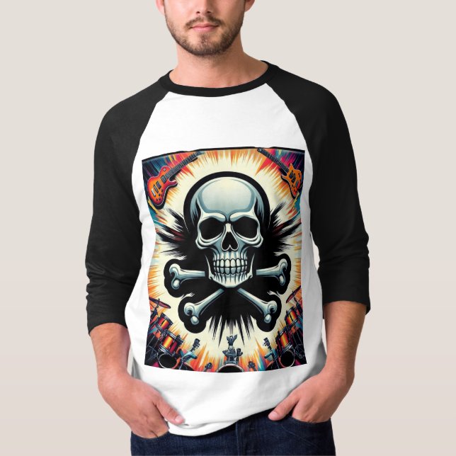 Camiseta Rock & Roll Skull Festival (Frente)