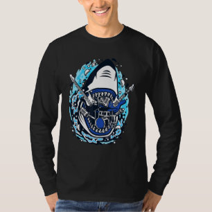 Camiseta Rock Shark Super Fashion Single Charm Music Fan