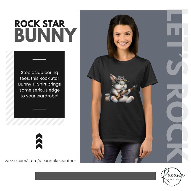 Camiseta Rock Star Bunny (Criador carregado)