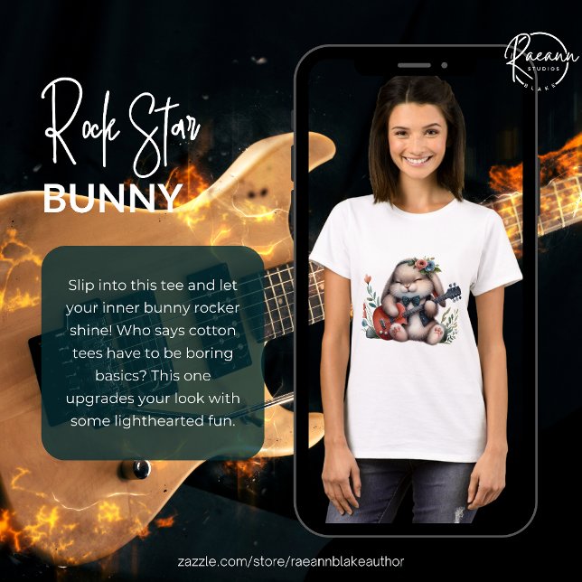 Camiseta Rock Star Bunny (Criador carregado)