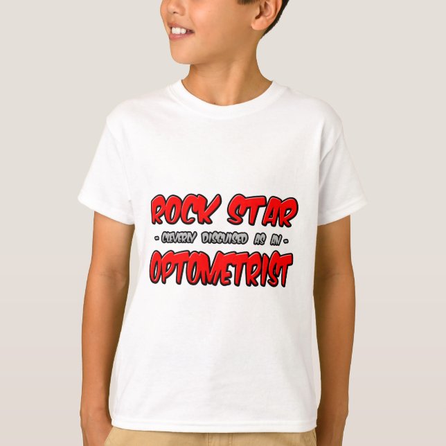 Camiseta Rock Star... Optometrista (Frente)
