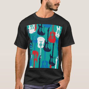 Camiseta Rock Star: Padrão Grunge do Violão