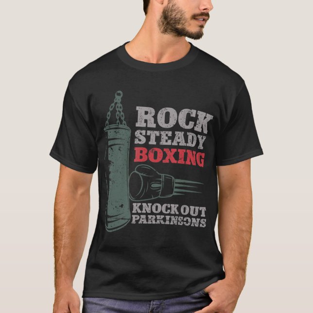 Camiseta Rock Steady Boxing Bata Parkinsons Boxing  (Frente)