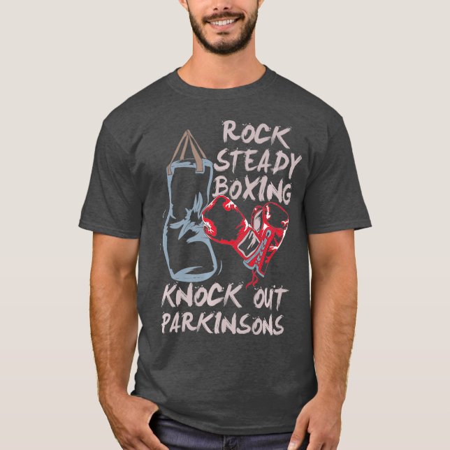 Camiseta Rock Steady Boxnock Out Parkinsons Premium (Frente)