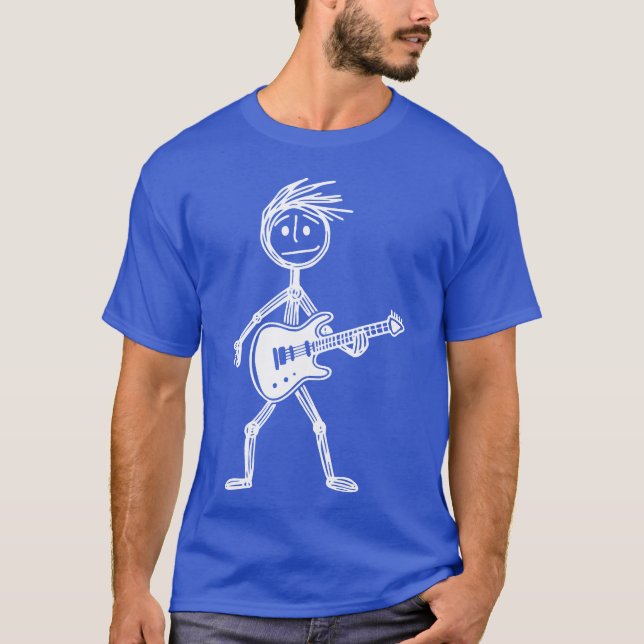 Camiseta Rock Stickman Guitarist gift (Frente)