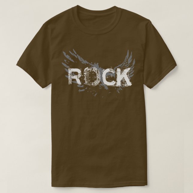 Camiseta Rock Text com Asas (Frente do Design)
