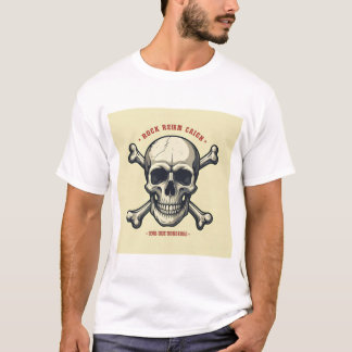 Camiseta "Rock the Rebellion: Bold Skull & Crossbones T-Shi