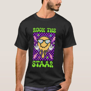 Camiseta Rock The Staar Test Day Smile Face Groovy