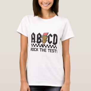 Camiseta Rock The Test Abcd Testing Day Professors Meninas