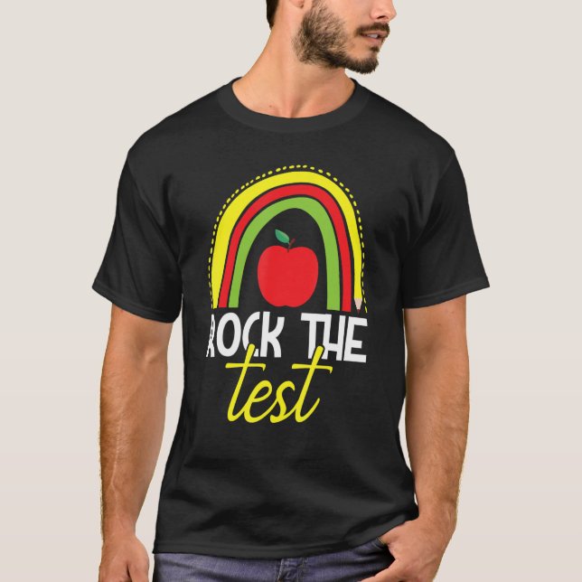 Camiseta Rock The Test Day Rainbow Testing Day Study Study  (Frente)
