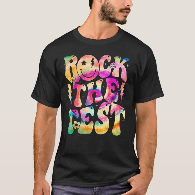 Camiseta Rock The Test Day Retro Hippie Motivationa (Frente)