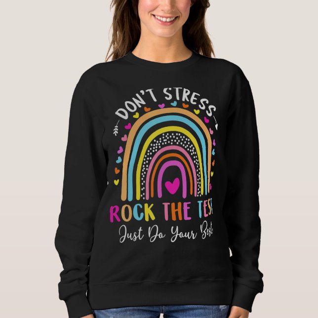 Camiseta Rock The Test Day Teacher Testing Day Rainbow (Frente)