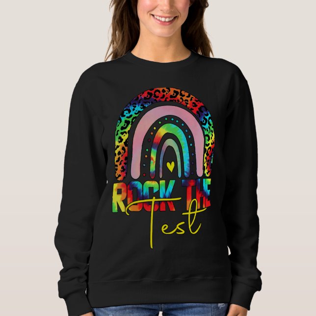Camiseta Rock The Test Day Teacher Testing Day Rainbow (Frente)