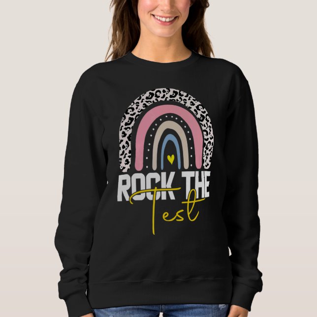 Camiseta Rock The Test Day Teacher Testing Day Rainbow (Frente)