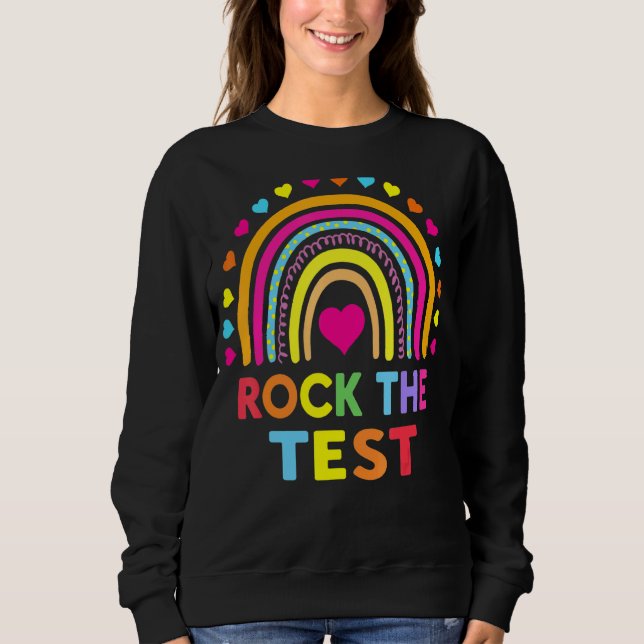 Camiseta Rock The Test Day Teacher Testing Day Rainbow (Frente)