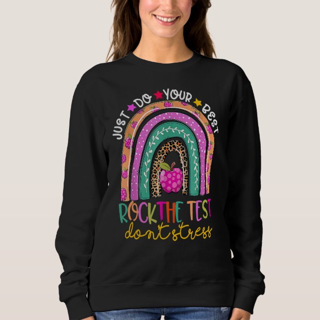 Camiseta Rock The Test Day Teacher Testing Day Rainbow (Frente)