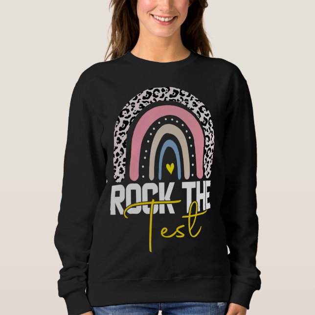 Camiseta Rock The Test Day Teacher Testing Day Rainbow (Frente)