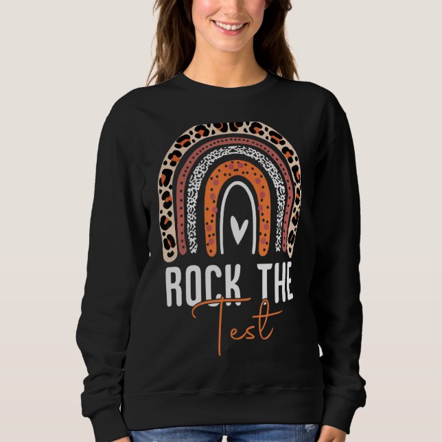 Camiseta Rock The Test Day Teacher Testing Day Rainbow (Frente)