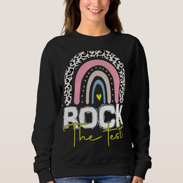 Camiseta Rock The Test Day Teacher Testing Day Rainbow (Frente)