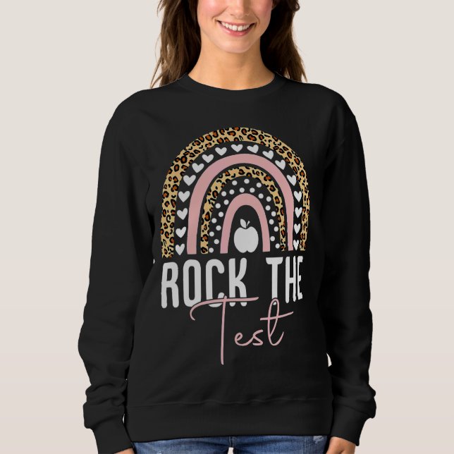 Camiseta Rock The Test Day Teacher Testing Day Rainbow (Frente)