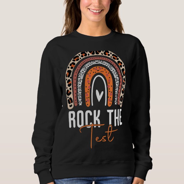 Camiseta Rock The Test Day Teacher Testing Day Rainbow (Frente)