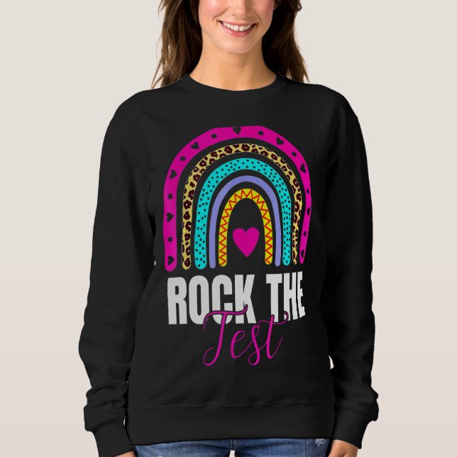 Camiseta Rock The Test Day Teacher Testing Day Rainbow (Frente)