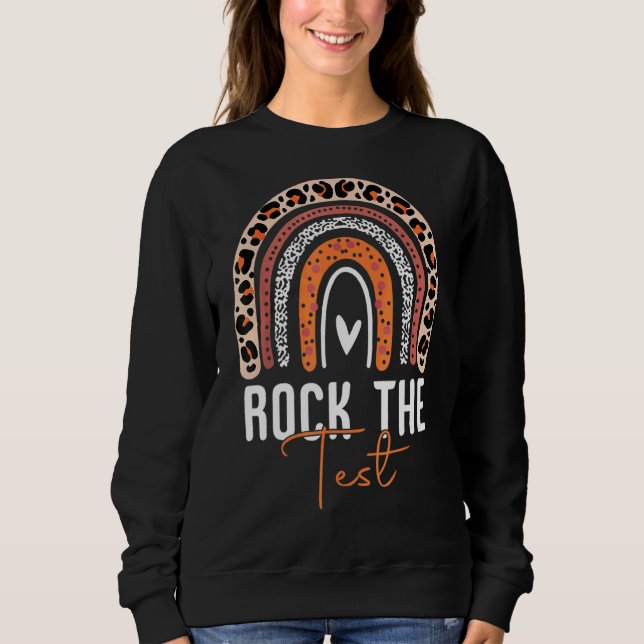 Camiseta Rock The Test Day Teacher Testing Day Rainbow (Frente)