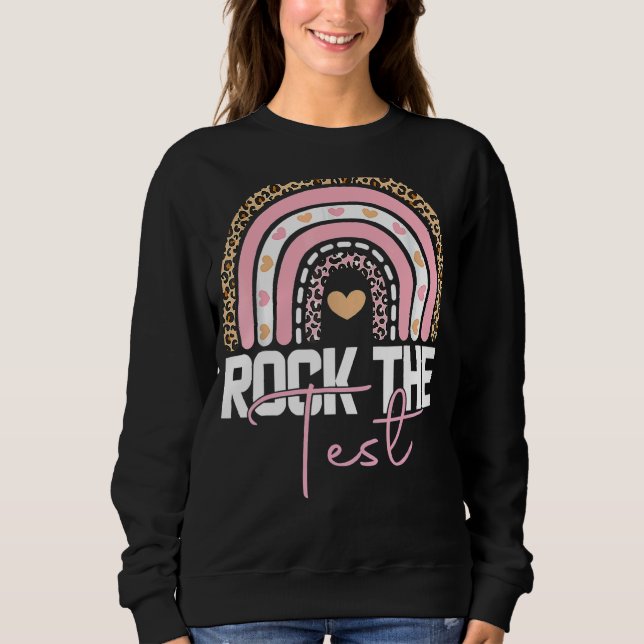 Camiseta Rock The Test Day Teacher Testing Day Rainbow (Frente)