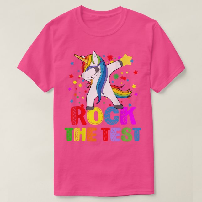 Camiseta Rock The Test Day Teacher Testing Squad Unic (Frente do Design)