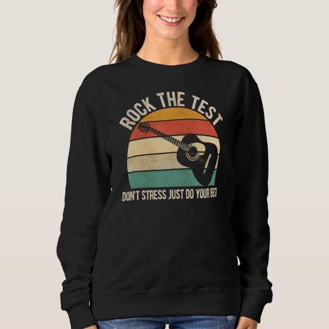 Camiseta Rock The Test Dont Stress Test Day School (Frente)