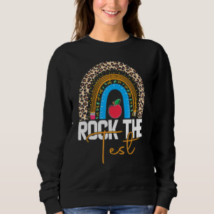 Camiseta Rock The Test Teacher Day Testing Day Rainbow