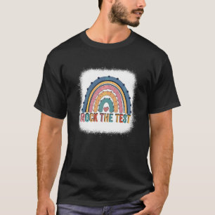 Camiseta Rock The Test Teacher Day Testing Day Rainbow