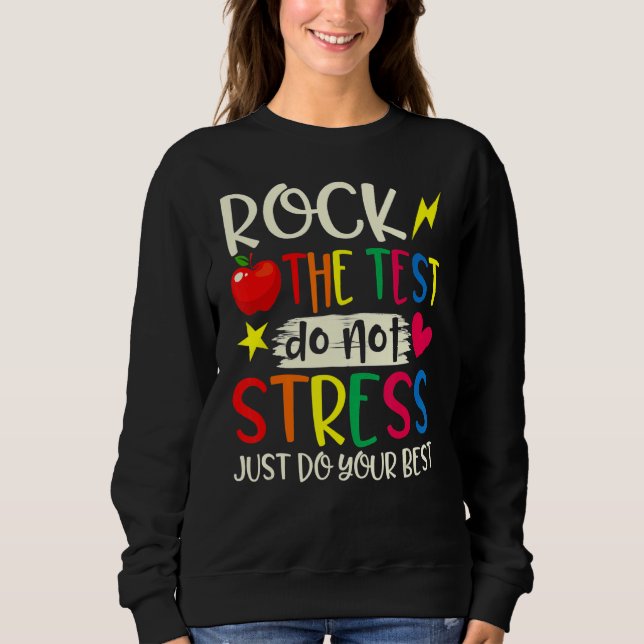 Camiseta Rock The Test Teacher Day Testing Day Study (Frente)