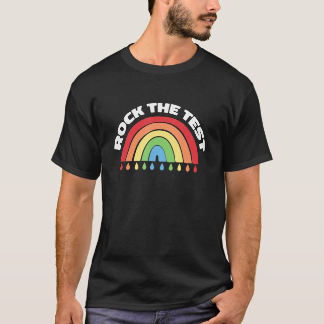 Camiseta Rock The Test Teacher Testing Day Dabbing Uni (Frente)