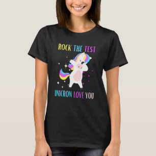 Camiseta Rock the Test Unicorn Love You Women's Teacher Tes