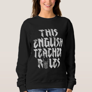 Camiseta Rock This English Teacher Rules Rock And Ro