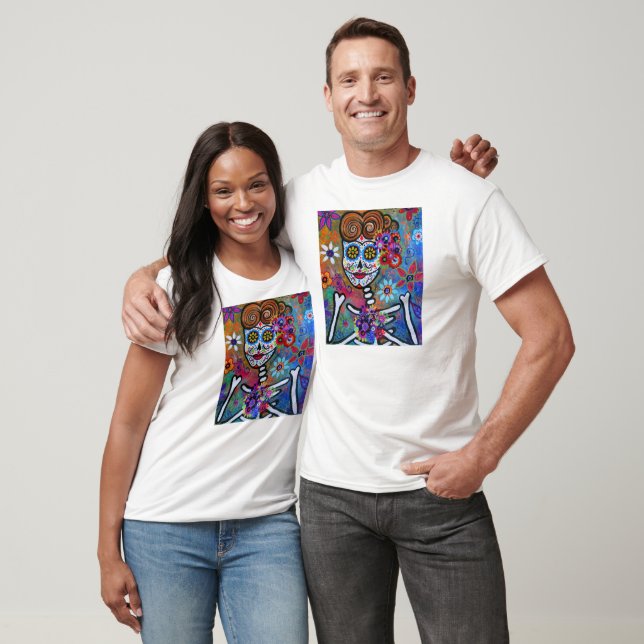 Camiseta Rockabilly Dia de los Muertos Prisarts (Unissex)