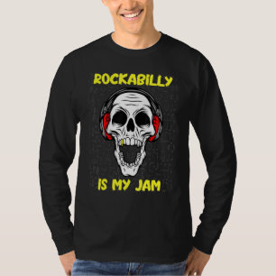 Camiseta Rockabilly É Meu Emperramento - Caveira E Fones de