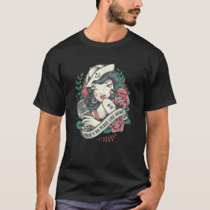 Camiseta Rockabilly Girl Vintage Retro Rock N Roll Tattoo P