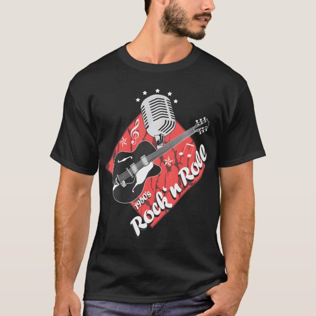 Camiseta Rockabilly Guitar Rock N Roll Psychobilly (Frente)