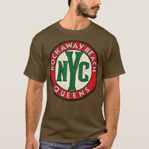 Camiseta Rockaway Beach Queens NYC Vintage Road Sign Distri