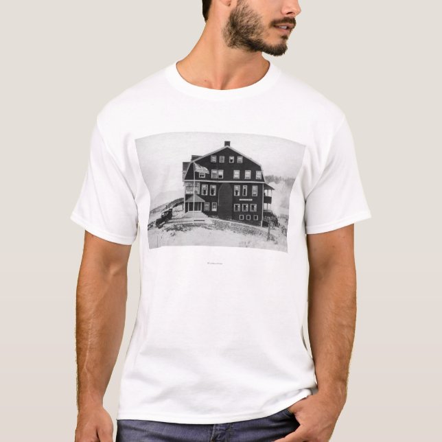 Camiseta Rockaway, fotografia do hotel de Lytle do lago (Frente)