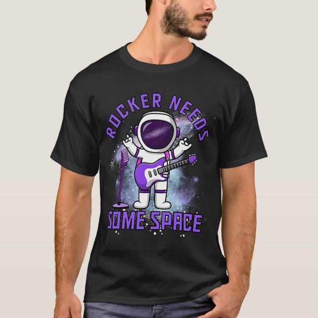 Camiseta Rocker precisa de algum espaço  Música Rock  Homen (Frente)