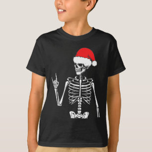 Camiseta Rocker Skeleton Rocha Sobre O Fato De Figurar No N
